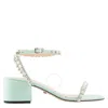 Mach&mach 60mm Rhinestone-embellished Sandals In Green