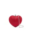 Mach&mach Heart Clutch Bag In Red