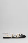 Mach&mach Pearl-embellished Leather Ballerina Shoes In Black