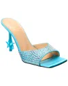Mach&mach Crystal-embellished Star Satin Mule In Blue