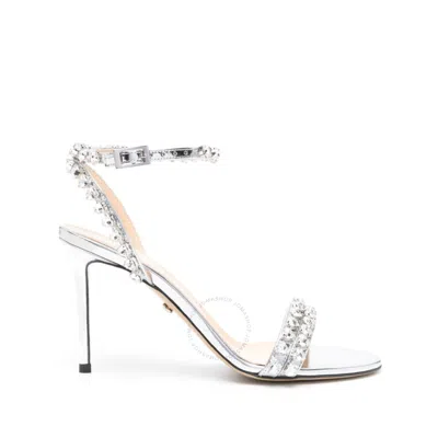 MACH&MACH MACH & MACH CRYSTAL HEART EMBELLISHED 95MM HEEL SANDAL