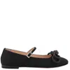 Mach&mach Pair Of Ballet Shoes With Bows And Knots In Black