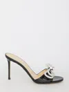 Mach&mach Double-bow Patent-leather Mules In Black