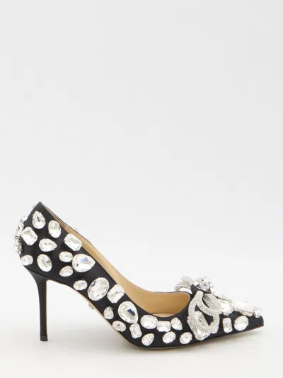 Mach&mach 80mm Crystal-embellished Pumps In Black