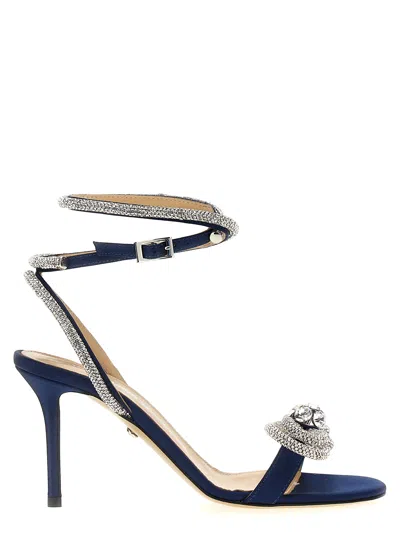 Mach&mach Double Bow Sandals In Navy