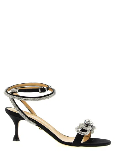 Mach & Mach 'double Bow' Sandals In Black