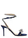 Mach&mach Double Bow Sandals In Blue