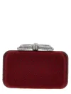 Mach&mach 'satin Bow Double' Clutch In Red