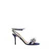 Mach&mach Double Bow Sandals In Blue