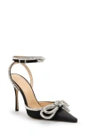 Mach&mach Double Bow 110mm Patent-finish Leather Pumps In Black