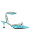 Mach&mach Double Bow Pumps In Blue