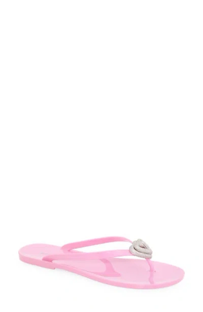 MACH&MACH MACH & MACH DOUBLE CRYSTAL HEART FLIP FLOP