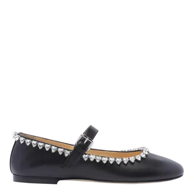 Mach&mach Mach & Mach Flat Shoes In Black