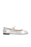 Mach&mach Audrey Crystal-embellished Ballet Pumps In Silver