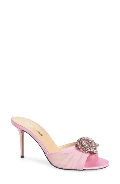 Mach&mach Mach & Mach Galaxy Ruched Stiletto Sandal In Pink