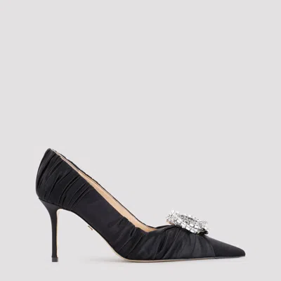 Mach&mach Black Satin Galaxy Pumps