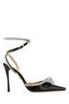 Mach&mach Pointed Knot High-heeled Shoes In Black