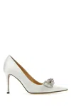 Mach&mach Women White Satin Pumps In White