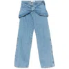 Mach&mach Bow-detailed Jeans In Blue