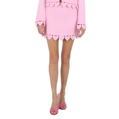 MACH&MACH MACH & MACH LADIES PINK HEART-SHAPED CRYSTAL-TRIM A-LINE SKIRT