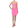 Mach&mach Ladies Pink Matilde Crystal Bow Dresses In Pink