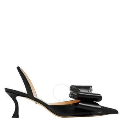 Mach&mach Le Cadeau Crystal Bow Slingback Pumps In Black