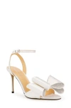 Mach&mach Cadeau Satin Bow Ankle-strap Sandals In White