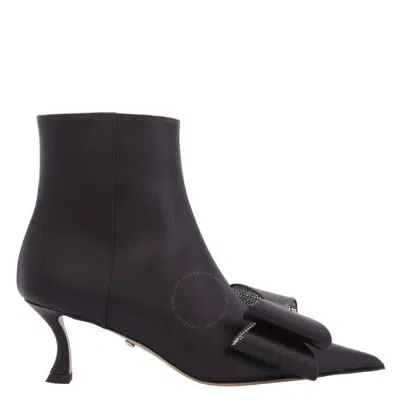 Mach&mach Mach & Mach Le Cadeau Leather Boots In Black
