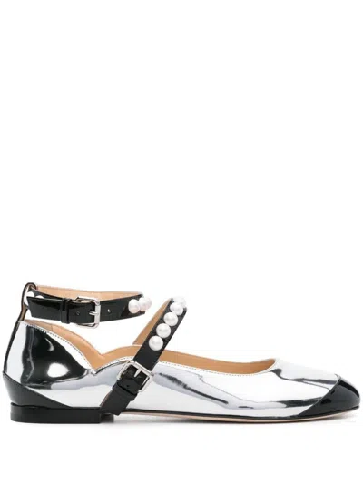 MACH&MACH MACH & MACH LEATHER BICOLOR BALLETS