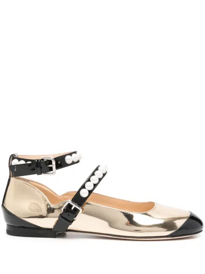 MACH&MACH MACH & MACH LEATHER BICOLOR BALLETS