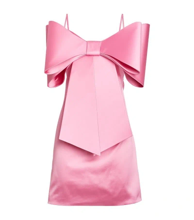 Mach & Mach Organza Le Cadeau Mini Dress In Pink