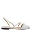 Mach&mach Pearl-embellished Sirene Ballerina Shoes In White