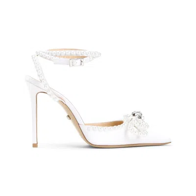 Mach&mach Mach & Mach Pointed Toe Pumps In White