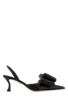 Mach&mach Le Cadeau Crystal Bow Slingback Pumps In Black