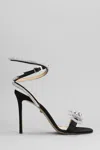 Mach&mach Black Double Bow 110 Sandals In Black