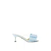 Mach&mach Mach & Mach Satin Double Bow Mule In Blue