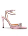 Mach&mach Decorate Pointed High Heels In Pink