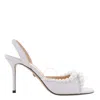 Mach&mach Mach & Mach Sirene 85 Slingback Sandals In White