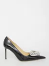 Mach&mach 110 Triple Heart Pumps In Patent Leather In Multi