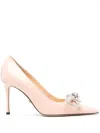 Mach&mach Double Bow Embellished Pumps In Pink