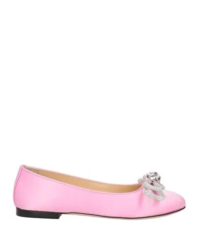 Mach&mach Mach & Mach Woman Ballet Flats Pink Size 7 Silk
