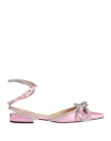 Mach&mach Mach & Mach Woman Ballet Flats Pink Size 8 Textile Fibers