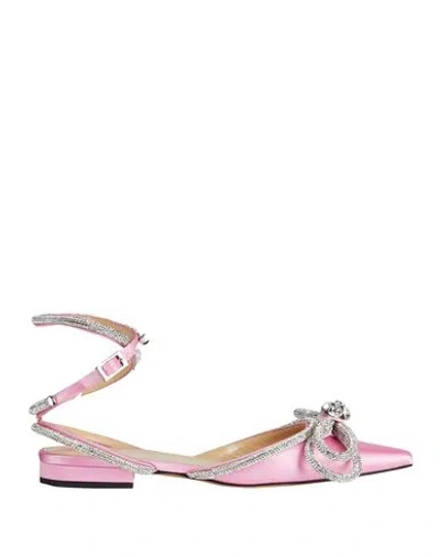Mach&mach Mach & Mach Woman Ballet Flats Pink Size 8 Textile Fibers