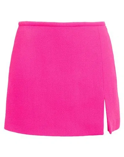 Mach&mach Mach & Mach Woman Mini Skirt Fuchsia Size 6 Wool In Pink