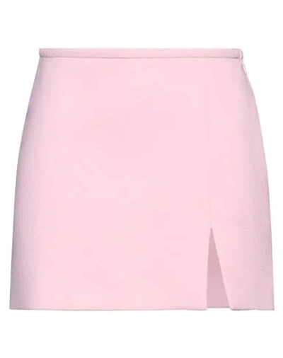 Mach & Mach Woman Mini Skirt Light Pink Size 8 Wool