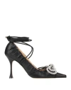 Mach&mach Mach & Mach Woman Pumps Black Size 10 Leather In Black