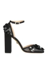 Mach&mach Mach & Mach Woman Pumps Black Size 7 Polyamide, Silk, Leather