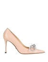 Mach&mach Double Bow Embellished Pumps In Pink