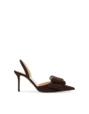 Mach&mach Le Cadeau Bow Slingback Pumps In Brown