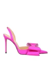 Mach&mach Le Cadeau Crystal Bow Slingback Pumps In Pink
